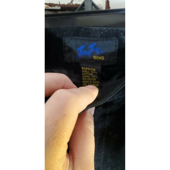 Joan Jett Suade Leather Black Pants Size‎ 7/8 - Picture 4 of 4